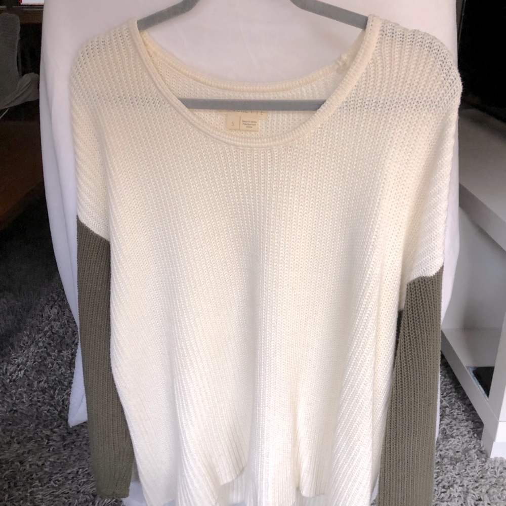 Colorblock knit sweater